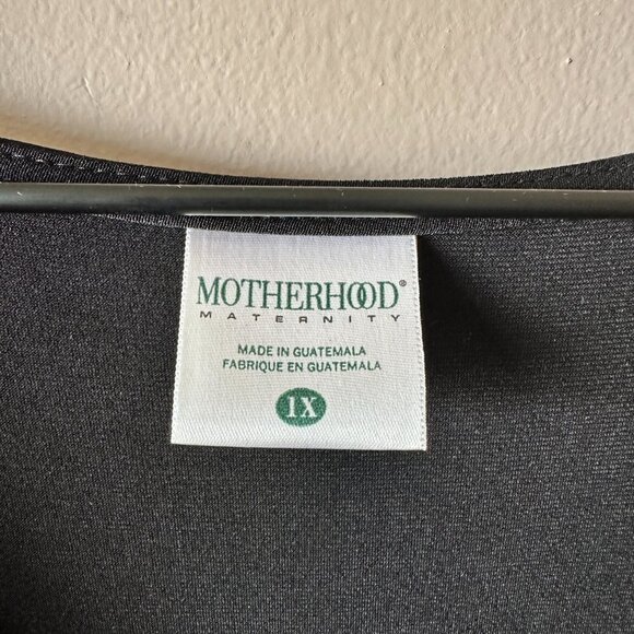 Women's Plus Maternity 1X Motherhood Black Dress Short Sleeve - Picture 5 of 7